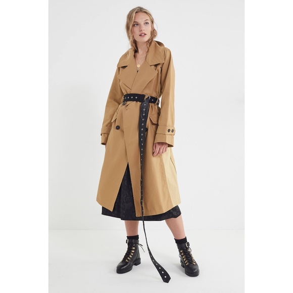 AVEC LES FILLES Colorblock Cotton Trench Coat - Picture 2 of 6
